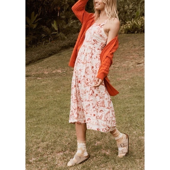 NWOT THE GREAT. Midi Sleeveless The Vacation Smocked Dress - Picture 3 of 7